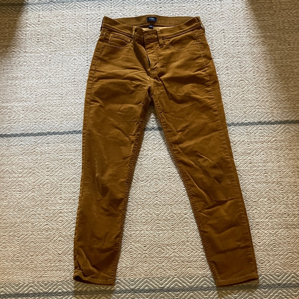 J Crew Tobacco Brown Corduroys Slim Fit Pants